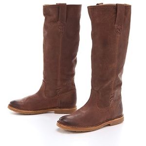 Frye Black Celia X Stitch Boots